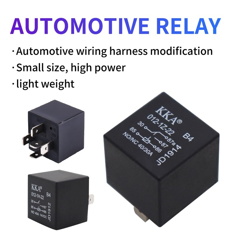 4 Pcs Car Socket Relay,5 Pin 40A 12V Waterproof Automotive