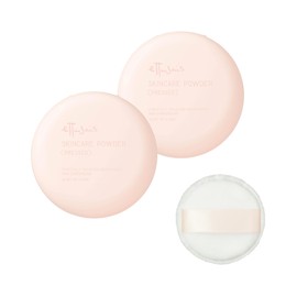 ettusais Skin Care Powder (Presto) Pressed Powder, Face Powder, Pore Cover, Day Makeup, Skin Care Powder, 0.2 oz (7 g) x 2 Packs (Includes 1 Puff Bonus)