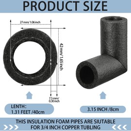 8 Pack Elbow Insulation Tubing Elbows Water Pipe Insulation Freeze Protection Heat Preservation Foam Tube for Tubing Outdoor Water Pipe Insulation Water Pipe Freeze Protection (1 Inch)