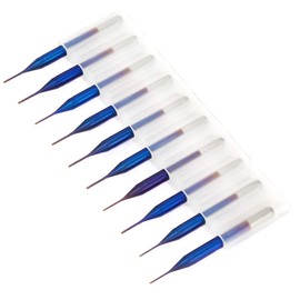 10pcs Cone Milling Cutter Burrs Tungsten Carbide End Mill for PCB SCM Circuit Board Engraving Machine(0.6mm)