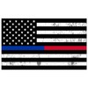 Firefighter Police Officer Thin Red and Blue Line Flag Sticker