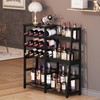 VASMIA Versatile Liquor Stand for Home Bar,Wine Rack Freestanding Floor,Mini
