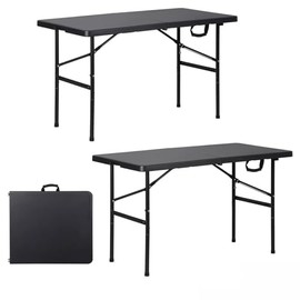 Venbytech for 2PCS 4FT Folding Camping Table Portable Outdoor Table for Camping Picnic Party