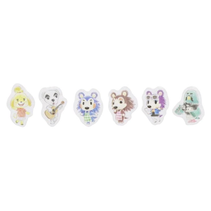 Sunstar Bungu Atsume Animal Crossing Seal Masking Roll Sticker Pink