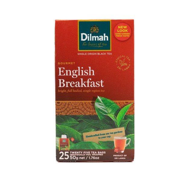 Dilmah English Breakfast Tea - Caja con 25 piezas