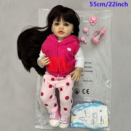 22 Inch Life-like Teenager Girl Doll, Reborn Teenager Doll, Soft Silicone Body Doll, Birthday Gift For Girl, Thanksgiving, Chrismats Gift Set