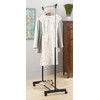 Whitmor Adjustable Garment Rack Rolling Clothes Organizer, Black and Chrome