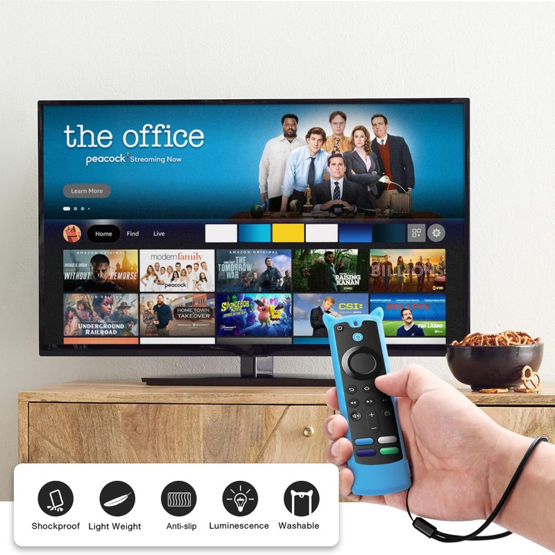 Silicone Cat Ear Remote Control Cover (2PACK) - Glow in