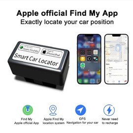 OBD Ⅱ Rastreador de vehículos funciona con Apple Find My Real-Time Vehicle Tracking Dispositivo OBD Anti-Lost Buscador de dispositivos para coches, no