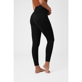 HORZE Mia Warm Winter Thermo High-Waisted Horse Riding Breeches with Silicone Full Seat - Black - 32