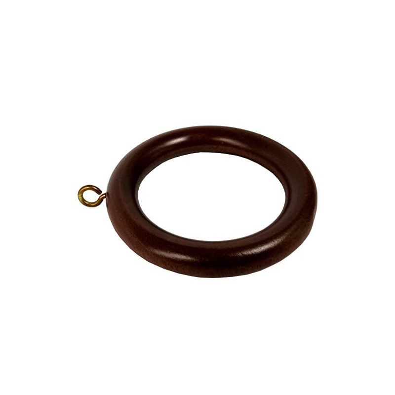 Swish Wooden Curtain Pole Rings Pack of 6 Cherry Effect