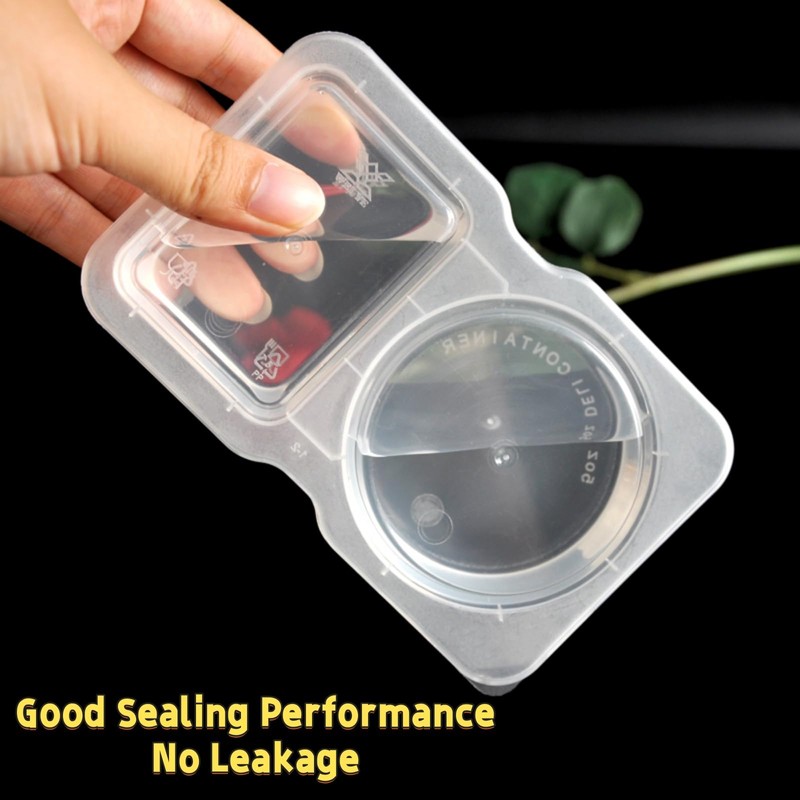 Ryfpdml 20PCS Reusable Snack Containers, Double Compartment Snack Pot with