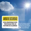 (2 Pack) Facility Protected By Alarm Spanish OSHA Security Notice