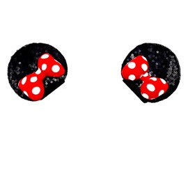 Magnetic Mouse Ears for Baseball Caps Trucker Hats Hoodies Detachable Ear Clips Attach to Any Hat Magic Mouse Ears Lightweight Magic Ears Hat Clips Mini Mouse Ears Black