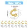 SUPERFINDINGS 200Pcs 2Colors U-Shaped Brass Links Freshwater Inline Spinner Fishing