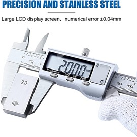 STORM HERO Measuring & Layout Tool with LCD Screen（(6Inch/150mm), Digital Caliper Vernier Calipers,Metric Conversion Micrometer Caliper Tool