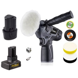 Durofix RS1222-P2G G12 Series 12V Cordless 3" Compact Polisher Sander Kit with 2 Batteries & Charger, 16 Speed 1,600 to 9,500 RPM, 2 Battery Kit with Canvas Bag