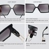 Auxbar Big Square Sunglasses for Women Fashion Oversized Plastic Frame
