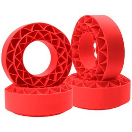 4Pack ShareGoo Silicone Rubber 1.9 RC Crawler Tire Foam Insert 108x42mm Compatible with Axial SCX10 90046 Traxxas TRX4 Redcat Gen7 Gen8 1/10 RC Crawler 1.9" Wheel Tires (Red)