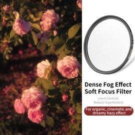 Walking Way 37 mm Mist Effect Diffusion Filter - Strong Mist Filter Lightweight Soft Focus White Diffusion Soft Filter - Soft Focus Fog Filter for Digital DSLR Camera (Medium Soft 2.37 mm)