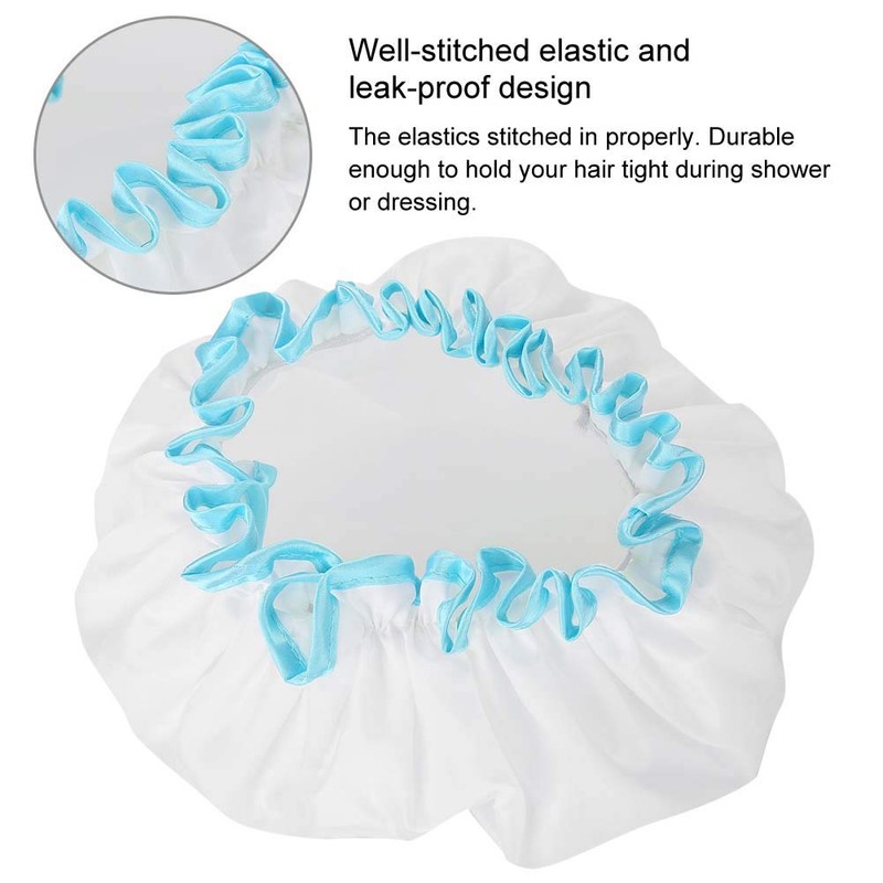 Double Layer Waterproof Shower Cap Thickening Elastic Women Bath Hat
