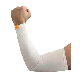UV free unisex recycled arm sleeve, White