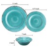 Supreme Housewares 12-Piece Melamine Dinnerware Set, Includes Dinner Plates, Salad