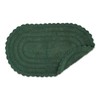 DII Crochet Collection Reversible Bath Mat, Large Oval, 21x34, Dark