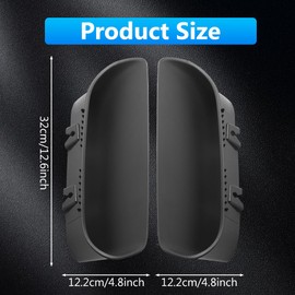 TOTMOX Car Hood Air Vent Cover Front Side Air Vent Cover Hood Bezels and Accessories Compatible with Dodge Challenger Redeye 2019-2020, Replace 68378080Ab, 68378081Ab, Black