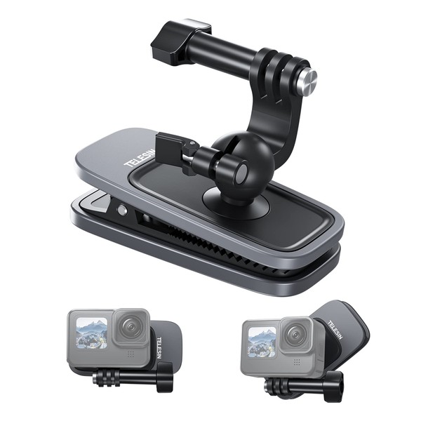 TELESIN Upgrade Backpack Mount Quick Clip Mount Compatible with GoPro
