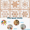 Christmas Snowflake Stencils for Painting on Wood-6 Pack Large Reusable