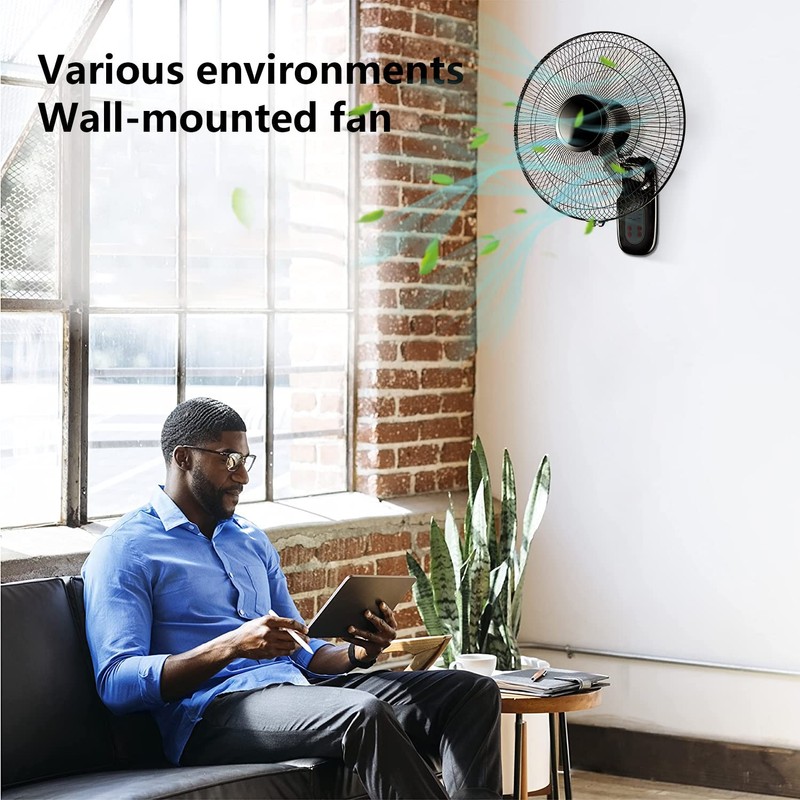 Aotop 16 inch Wall Mount Fan with Remote Control -