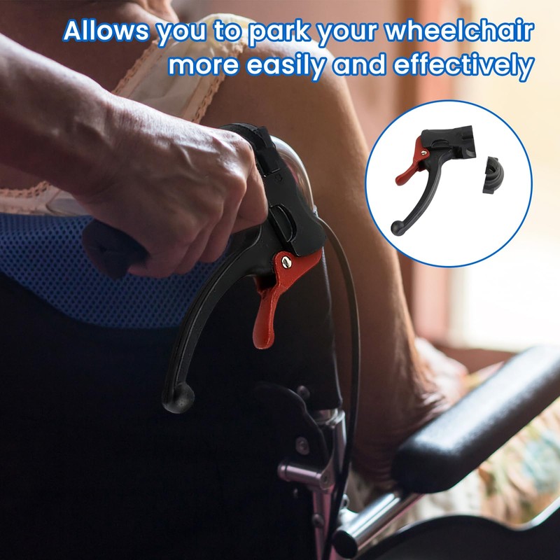LITEMATIRA Wheelchair Replacement Hand Brake with Self-Locking Brake System, 2