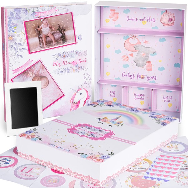 Kemella Kreations My Memory Book with Keepsake Box, Baby Milestone
