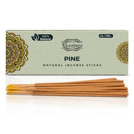 Raajsee Pine Incense Sticks 100 Gm Pack-100% Pure Organic Natural Hand Rolled Free from Chemicals-for Church,Aroma Therapy,Relaxation,Meditation & Sensual Therapy