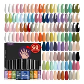 Set De Esmaltes De Uñas En Uv Gel De 60 Colores Para Uñas