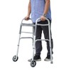 MediChoice Dual-Release Two Button/Folding Walker, Height Adjustable with 5 Inch