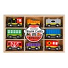 Melissa & Doug Wooden Train Cars, 8-Piece Magnetic Train Set