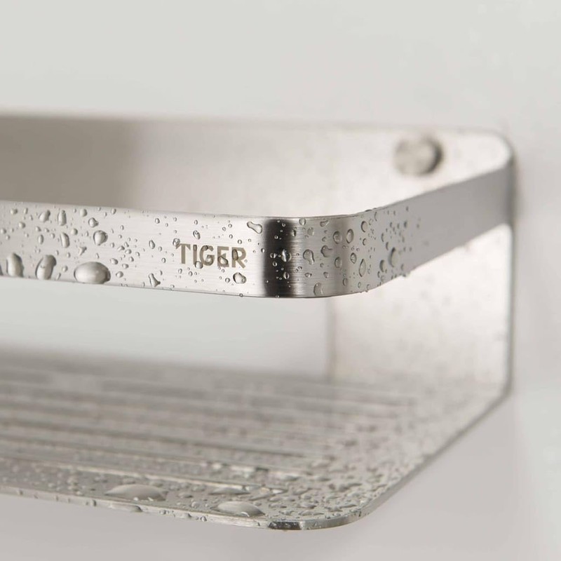 Tiger Caddy Shower Basket, Stainless Steel Brushed, 24 x 10.6