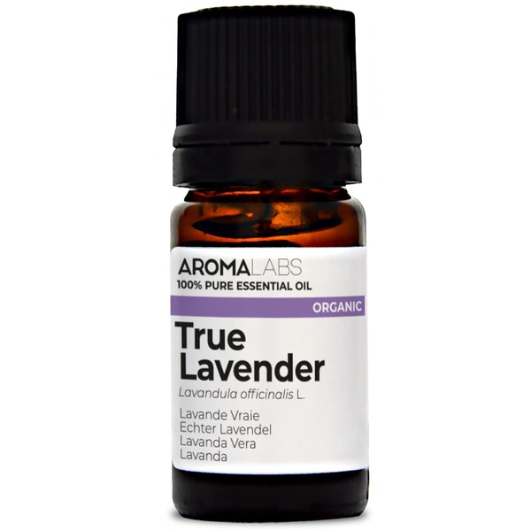 BIO - True Lavender Essential Oil - 5mL - 100% Pure, Natural, Chemotyped and AB Certified - AROMA LABS (French Brand)
