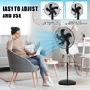 Blosssound 16 Inch Portable Solar Floor Fan Rechargeable Oscillating Standing