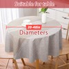 Vonabem 100% Waterproof Round PVC Tablecloth, Vinyl Table Cloth Cover
