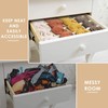 Criusia 3 Pack Sock Underwear Drawer Organizer Dividers, 64 Cell