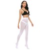 MANZI Women's Solid Color Semi Opaque Footed Tights Soft Stretch