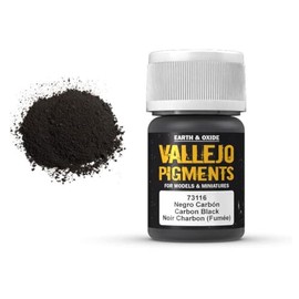 VALLEJO 35 ML PIGMENTS - CARBON SMOKE,BLACK