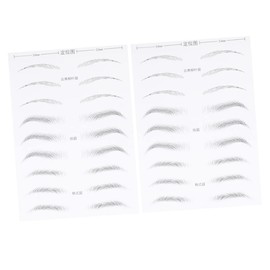 WOONEKY 18 Pairs Waterproof Eyebrow Stickers Hair-like Simulation Brow Stencil Kit for Women Easy to Use Mixed Style 3
