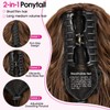 RONTAYA Ponytail Extension, 30 Inch Highlights Claw Clip Ponytail Extensions