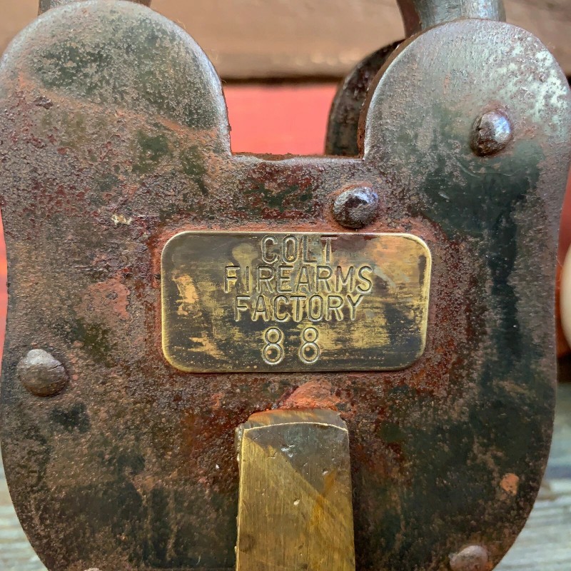 Colt Firearms Factory 3" x 5" Cast Iron Lock &