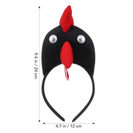 Ipetboom Easter Chicken Headband: 4pcs Rooster Headbands Animal Chick Hair Hoop Chicken Costume Supply for Adult Kids, Creative Hair Decoration Festival Decorative Headdress Clasp for Party