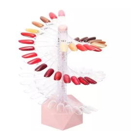 네일 디스플레이 컬러차트 네일아트 전시대 진열대 웨딩네일 Nail Display Color Chart Nail Art Exhibition Rack Wedding Nail Display Stand [Pink]